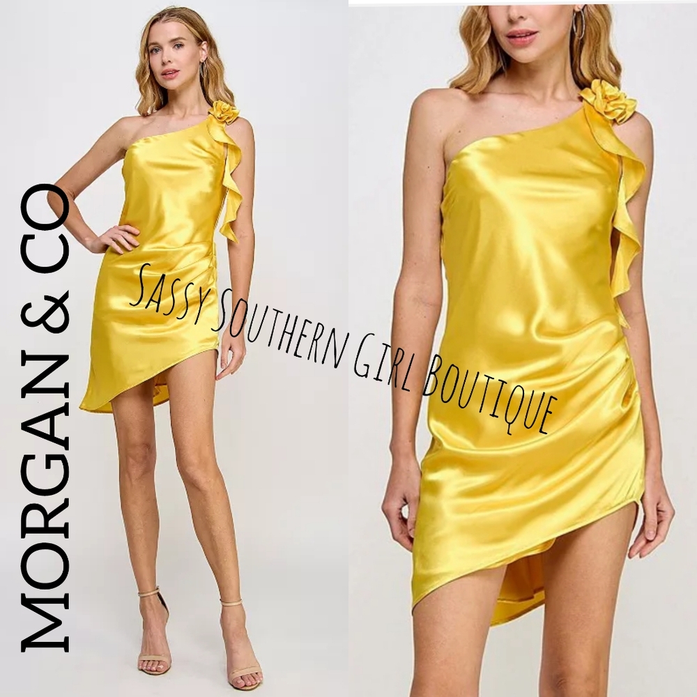 🆕⭐ Morgan And Co Yello Mini Dress